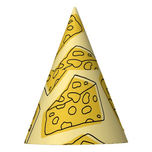 ヴィンテージイエローバックグラウンドシームレス パーティーハット (正面)