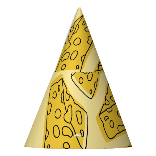 ヴィンテージイエローバックグラウンドシームレス パーティーハット (左)