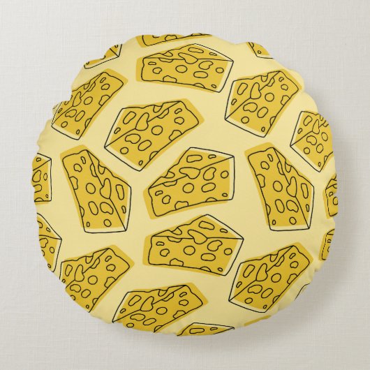 ヴィンテージイエローバックグラウンドシームレス ラウンドクッション (正面)