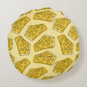 ヴィンテージイエローバックグラウンドシームレス ラウンドクッション (裏面)