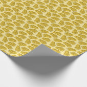 ヴィンテージイエローバックグラウンドシームレス ラッピングペーパー (角)