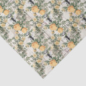 ヴィンテージイエローバラとミツバチ 薄葉紙 (詳細)