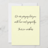 ヴィンテージイエローパンジーフローラ同情カード カード (裏面)