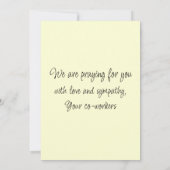 ヴィンテージイエローパンジー花の同情カード カード (裏面)