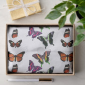 ヴィンテージイエローパープルオーキッドオレンジピンクバタフライ 薄葉紙 (ギフト)