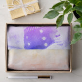 ヴィンテージイエローパープルレトロガール水玉模様ビキニ 薄葉紙 (ギフト)