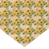 ヴィンテージイエローヒマワリブーケドラゴンフライ テーブルクロス (アングル)