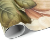 ヴィンテージイエローピンクとホワイトローズ ラッピングペーパー (ロールコーナー)