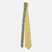 ヴィンテージイエローピーコックフェザー結婚ズ ネクタイ (裏面)