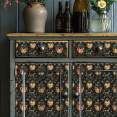 ヴィンテージイエローフローラカブトムブラックアールデコクラフト 薄葉紙