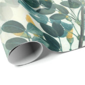 ヴィンテージイエローフローラリーフプラント ラッピングペーパー (ロールコーナー)