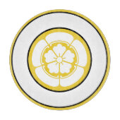 ヴィンテージイエローブラックオダジャパンモンオリエンタルクレスト カッティングボード (正面)