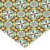 ヴィンテージイエローブルーブラウンバルセロナパターン テーブルクロス (アングル)