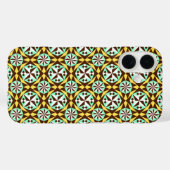 ヴィンテージイエローブルーブラウンバルセロナパターン Case-Mate iPhoneケース (裏面 (横))