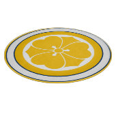 ヴィンテージイエローブルー酒井日本紋オリエンタルクレスト カッティングボード (角)