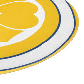 ヴィンテージイエローブルー酒井日本紋オリエンタルクレスト カッティングボード (角)