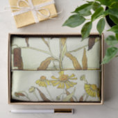 ヴィンテージイエローヘリニウムブロックプリント 薄葉紙 (ギフト)