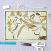 ヴィンテージイエローヘリニウムブロックプリント 薄葉紙 (クラフト)