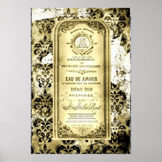 ヴィンテージイエローラブザキュアメディシンボトル ポスター