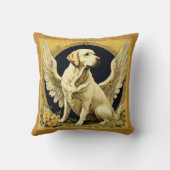 ヴィンテージイエローラブラドール天使 クッション (裏面)