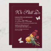 ヴィンテージイエローレッドローズボーク更新 招待状 (正面/裏面)