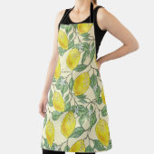 ヴィンテージイエローレモン新鮮な熱狂の夏柑橘類 エプロン (インサイチュ)