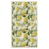 ヴィンテージイエローレモン葉グリーン文字 スモールペーパーバッグ (裏面)