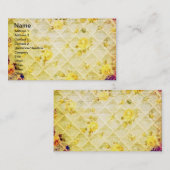 ヴィンテージイエローローズの壁紙グランジ 名刺 (正面/裏面)