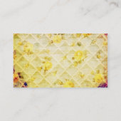 ヴィンテージイエローローズの壁紙グランジ 名刺 (裏面)