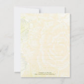 ヴィンテージイエローローズウェディングRSVPレスポンスカード 出欠カード (裏面)