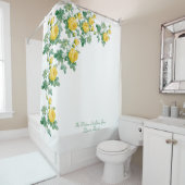 ヴィンテージイエローローズファインアート シャワーカーテン (インサイチュ)