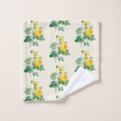 ヴィンテージイエローローズファインアート バスタオルセット (ウォッシュタオル)