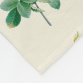 ヴィンテージイエローローズファインアート フリースブランケット (角)