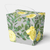 ヴィンテージイエローローズフローラ結婚ズグレー フェイバーボックス (裏面サイド)