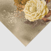 ヴィンテージイエローローズブーケ金ゴールド 薄葉紙 (詳細)