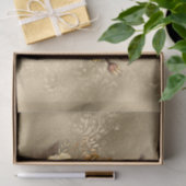 ヴィンテージイエローローズブーケ金ゴールド 薄葉紙 (ギフト)