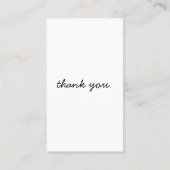 ヴィンテージイエローローズボタニカルサンキューカード 名刺 (裏面)