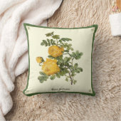 ヴィンテージイエローローズ枕 クッション (ブランケット)