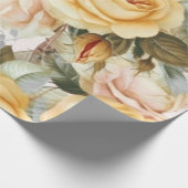 ヴィンテージイエローローズ ラッピングペーパー (角)