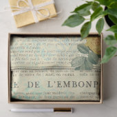 ヴィンテージイエローローズ、レディ、ニュースプリントのデコパージュ 薄葉紙 (ギフト)