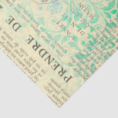 ヴィンテージイエローローズ、レディ、ニュースプリントのデコパージュ 薄葉紙 (詳細)