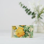 ヴィンテージイエローローズ 名刺 (スタンド正面)