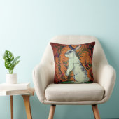 ヴィンテージイエロー金ゴールドバニースポットウサギフローラタイル クッション (椅子)