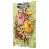 ヴィンテージイエロー&ピンクローズお名前を追加 クリップボード (左)