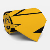 ヴィンテージイエロー、ブラックジグザップ抽象芸術アールデコ4 ネクタイ (ロール)