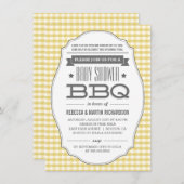 ヴィンテージイエローBBQニュートラルベビーシャワー招待状 招待状 (正面/裏面)