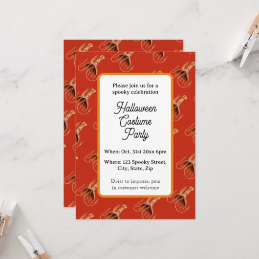 ヴィンテージイカハローウィンパーティ 招待状 (正面/裏面インサイチュ)