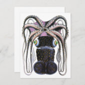 ヴィンテージイカ又はタコ海洋生物動物 (正面/裏面)