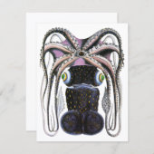 ヴィンテージイカ又はタコ海洋生物動物 (正面/裏面)