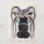 ヴィンテージイカ又はタコ海洋生物動物 (正面/裏面)